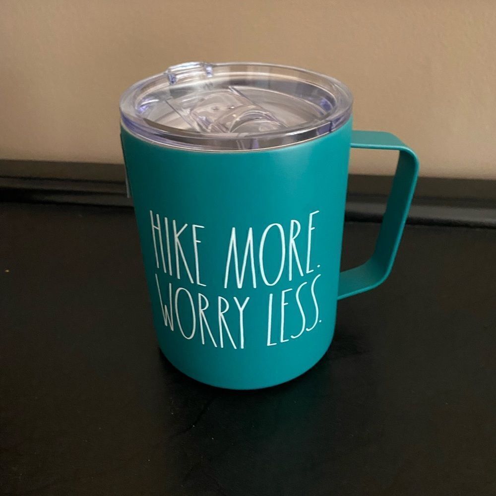 HIKE MORE WORRY LESS Rae Dunn Stainless Steel Mug BP Free NWT